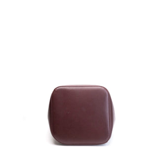 LOEWE MEDIUM PEBBLE BUCKET BAG DARK BURGUNDY CALFSKIN GHW