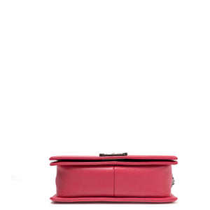 CHANEL MEDIUM LEBOY PINK CALFSKIN LEATHER MULTICOLORED HARDWARE