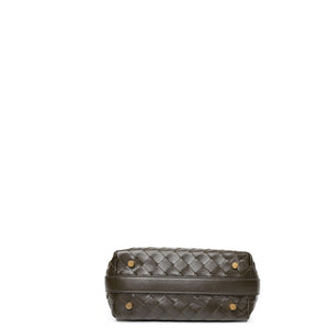 BOTTEGA VENETA WALLACE BAG CALFSKIN KAKI GHW