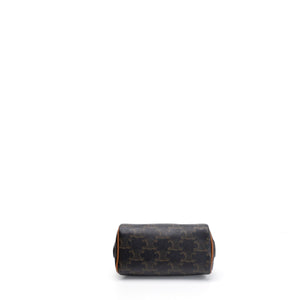 CELINE MINI BOSTON BAG TRIOMPHE CANVAS / CALFSKIN TAN GHW