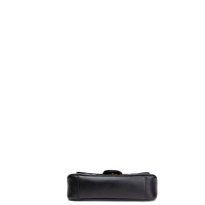 GUCCI GG MARMONT SMALL SHOULDER BAG CALFSKIN BLACK GHW