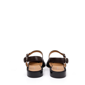 MAISON MARGIELA TABI LEATHER SANDALS BROWN SIZE 37