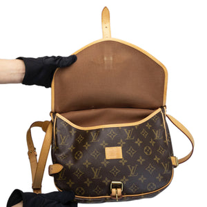 LOUIS VUITTON VINTAGE DOUBLE SIDE CROSSBODY BAG MONOGRAM CANVAS GHW