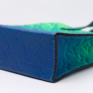 LOUIS VUITTON PETIT SAC PLAT XS VIRGIL ABLOH TAURILLON ILLUSION BLUE / GREEN  SHW