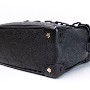 LOUIS VUITTON MINI SOFT TRUNK MONOGRAM TAURILLON LEATHER SO BLACK (MICROCHIP)