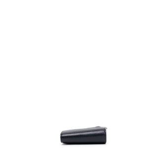 CHRISTIAN DIOR SADDLE LOTUS WALLET STONE BLACK GOATSKIN GHW