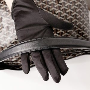 GOYARD BOHEME HOBO PM BAG GOYARDINE CANVAS BLACK SHW