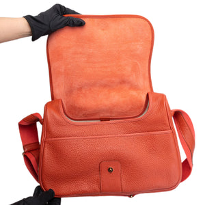 HERMES BOURLINGUE SHOULDER BAG CLEMENCE ROSE JAIPUR GHW STAMP SQUARE Q