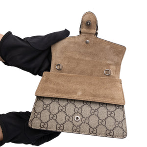 GUCCI SMALL DIONYSUS TOP HANDLE BAG BEIGE GG SUPREME CANVAS / LEATHER SHW