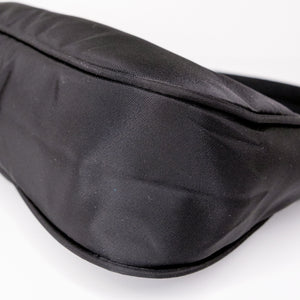 PRADA BLACK NYLON HOBO BAG
