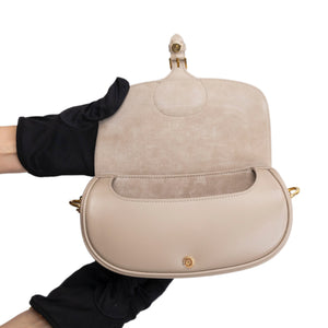 CHRISTIAN DIOR BOBBY EAST WEST BAG BEIGE CALFSKIN LEATHER GHW
