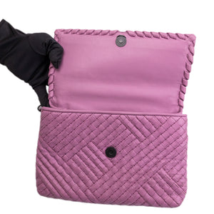 BOTTEGA VENETA OLIMPIA BAG LAVENDER PURPLE BLACK HARDWARE