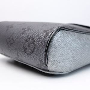 LOUIS VUITTON OUTDOOR SLING BAG MONOGRAM TAIGARAMA GUNMETAL SILVER SHW (MICROCHIP)