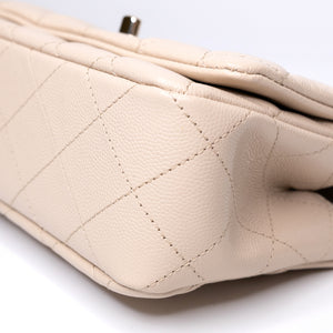 CHANEL 25S MINI COCO CRUSH HANDLE BAG CAVIAR BEIGE LGHW(MICROCHIP)