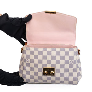 LOUIS VUITTON CROISETTE BAG DAMIER AZUR CANVAS GHW