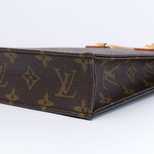 LOUIS VUITTON PETIT SAC PLAT MINI BAG MONOGRAM CANVAS GHW (MICROCHIP)