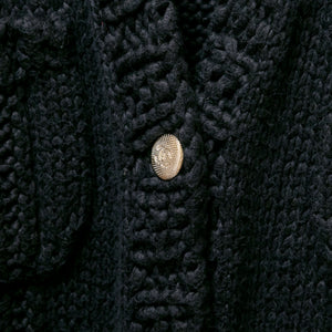 CHANEL 22S CARDIGAN BLACK COTTON / SILK