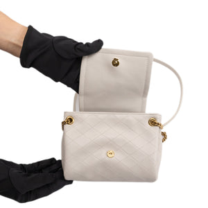 SAINT LAURENT YSL MINI NOLITA WHITE LAMBSKIN LEATHER GHW