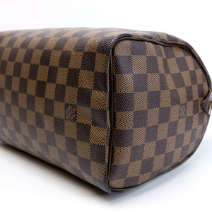 LOUIS VUITTON SPEEDY BANDOULIERE 25 DAMIER EBENE CANVAS / LEATHER GHW
