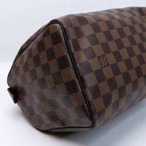 LOUIS VUITTON SPEEDY BANDOULIERE 25 DAMIER EBENE CANVAS GHW