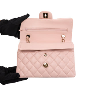 CHANEL CLASSIC DOUBLE FLAP SMALL LGHW (MICROCHIP)
