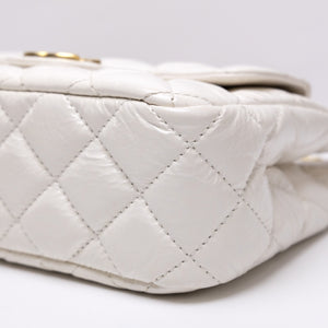 CHANEL 23C SMALL WHITE SHINY CALFSKIN HOBO BAG GHW