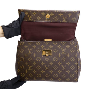 LOUIS VUITTON CLUNY MM BROWN MONOGRAM CANVAS GHW