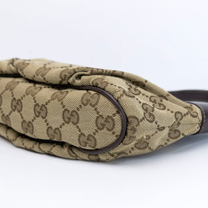 GUCCI GG CANVAS ACCESSORIES POCHETTE BAG BEIGE GHW