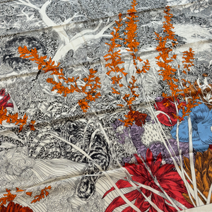 HERMES RETOUR A LA NATURE SHAWL 140*140CM