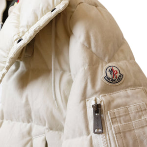 MONCLER LEOPOLD GIUBBOTTO COTTON POLYURETHANE DOWN JACKET WHITE SIZE 2