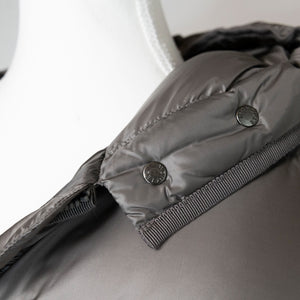 MONCLER BANNEC LONG PUFFER JACKET GREY SIZE 1
