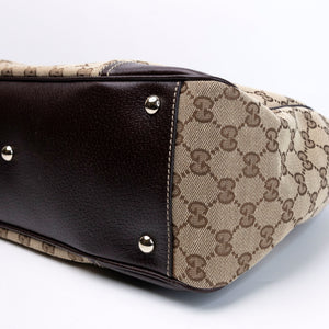 GUCCI GG CANVAS PRINCY TOTE BAG BEIGE GHW