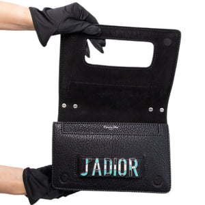 CHRISTIAN DIOR J'ADIOR FLAP BAG BLACK LAMBSKIN LEATHER SHW