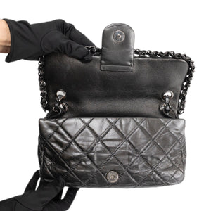 CHANEL MEDIUM CHAIN ME FLAP BAG GREY QUILTED CALFSKIN SHW