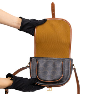 CELINE FLOCO BAG IN TRIOMPHE CANVAS GHW