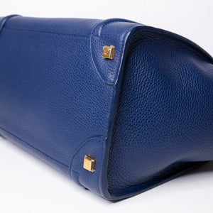 CELINE MICRO LUGGAGE TOTE BLUE CALFSKIN GHW