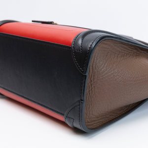 CELINE NANO TRICOLOR LUGGAGE BAG LEATHER GHW