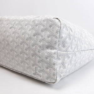 GOYARD BOHEME HOBO BAG WHITE GOYARDINE CANVAS / CALFSKIN SHW
