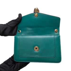 BVLGARI SERPENTI FOREVER WALLET ON CHAIN CALFSKIN GREEN LGHW