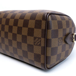 LOUIS VUITTON DAMIER EBENE SPEEDY BANDOULIERE 20 GHW (MICROCHIP)