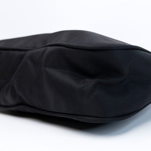 PRADA VINTAGE HOBO HANDBAG BLACK NYLON SHW