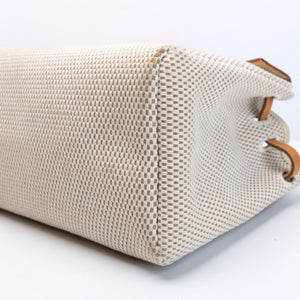 HERMES HERBAG CABAS TOILE CANVAS / VACHE LEATHER SHW