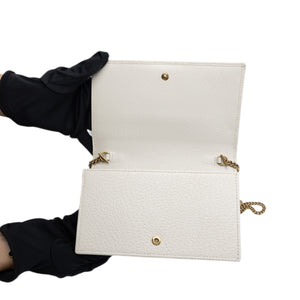 GUCCI DIANA MINI BAG WITH BAMBOO WHITE LEATHER GHW