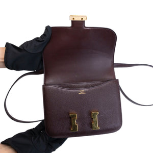 HERMES CONSTANCE MINI EPSOM ROUGH SELLIER GHW STAMP Z