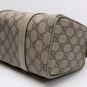 GUCCI GG MONOGRAM MINI JOY BOSTON BAG BEIGE / GREEN GHW