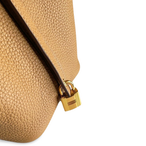 HERMES PICOTIN LOCK 18 BISCUIT GHW STAMP Z