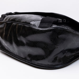 GUCCI SUPREME MESSENGER BAG BLACK COATED CANVAS SHW