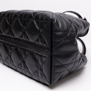 CHRISTIAN DIOR SMALL TOUJOURS TOTE BAG BLACK CALFSKIN LEATHER GHW