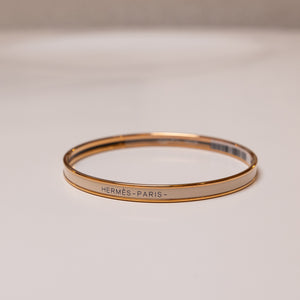 HERMES UNI BANGLE MARRON GLACE GHW