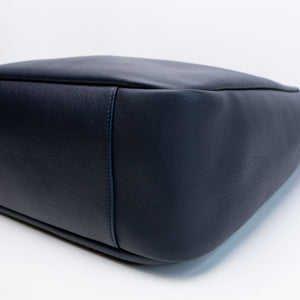 SAINT LAURENT LE 5 A 7 SUPPLE LARGE SMOOTH CALFSKIN BLUE GHW